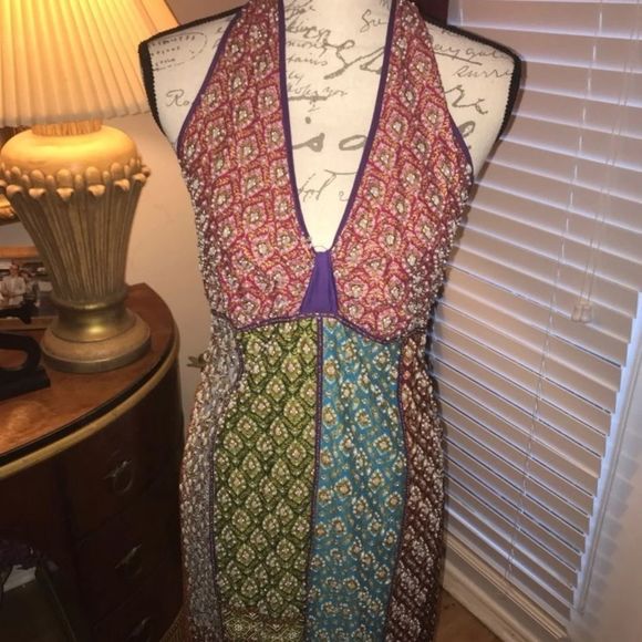 COPY - BEAUTIFUL BEADED HALTER DRESS - Picture 3 of 5